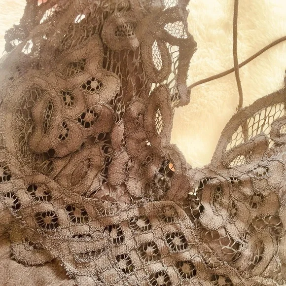 Black Lace and Ruffle Top - Picture 2 of 3